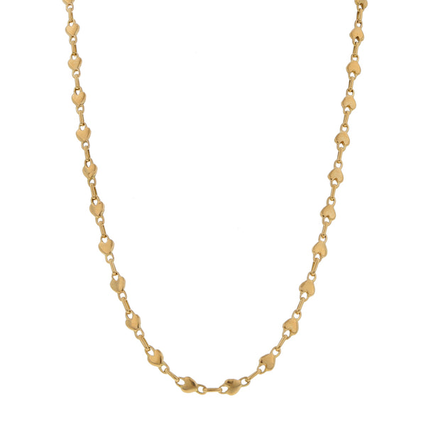 Gargantilla eslabón combinado en oro amarillo 18 kilates.