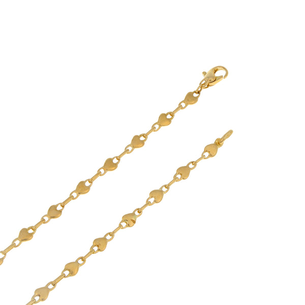 Gargantilla eslabón combinado en oro amarillo 18 kilates.