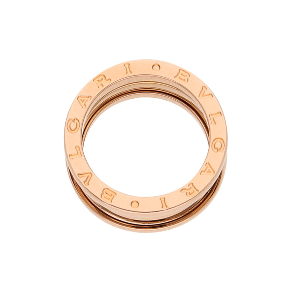 Argolla diseño especial firma Bvlgari en oro rosa 18 kilates.