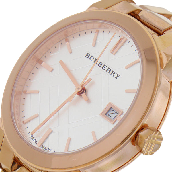 Reloj Burberry para dama en acero chapa.