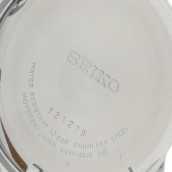 Reloj Seiko para caballero caja en acero inoxidable correa piel.