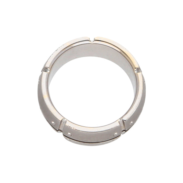 Argolla diseño especial firma Tiffany & Co. en oro blanco 18 kilates.