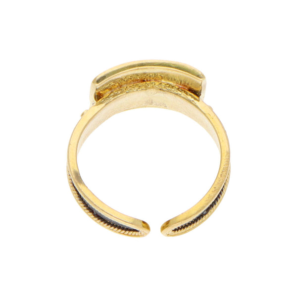 Anillo abierto en oro amarillo 18 kilates.