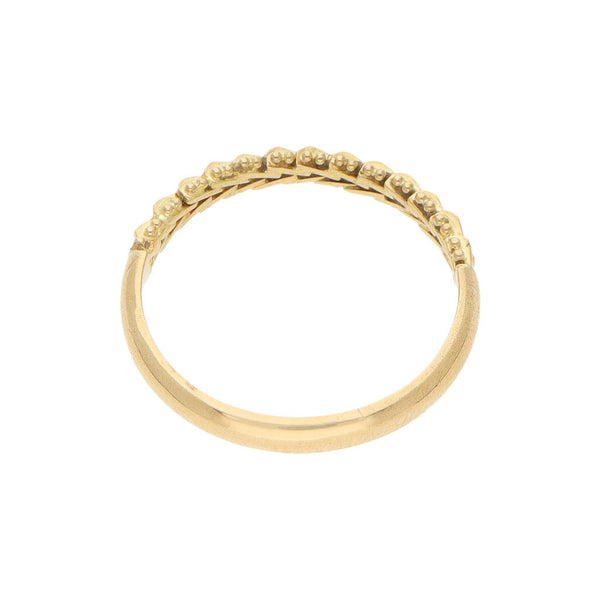 Anillo boleado en oro amarillo 18 kilates.