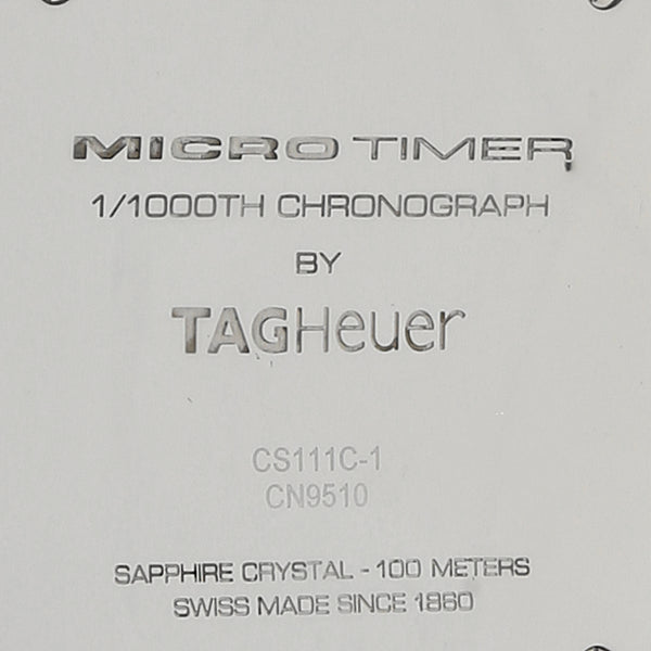 Reloj Tag Heuer para caballero modelo Microtimer.