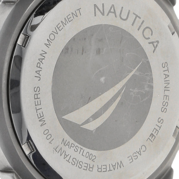 Reloj Nautica para caballero caja en acero inoxidable correa piel.