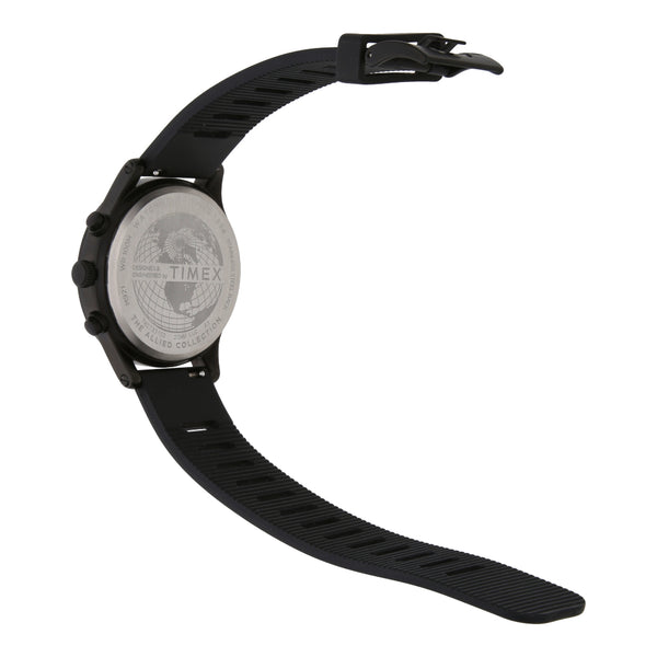 Reloj Timex para caballero en acero esmalte correa plástico.