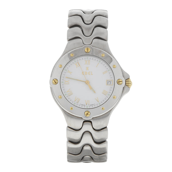 Reloj Ebel para caballero modelo Sport Wave vistas oro amarillo 18 kilates.