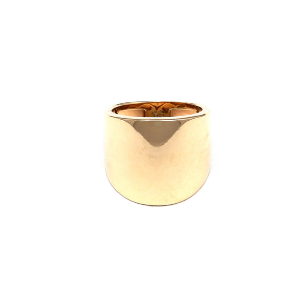 Anillo liso en oro amarillo 14 kilates.