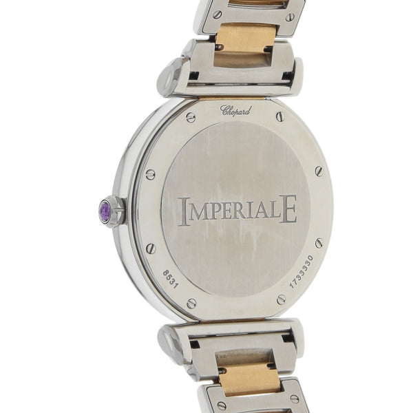 Reloj Chopard para caballero modelo Imperiale en acero vistas oro rosado de 18 kilates.