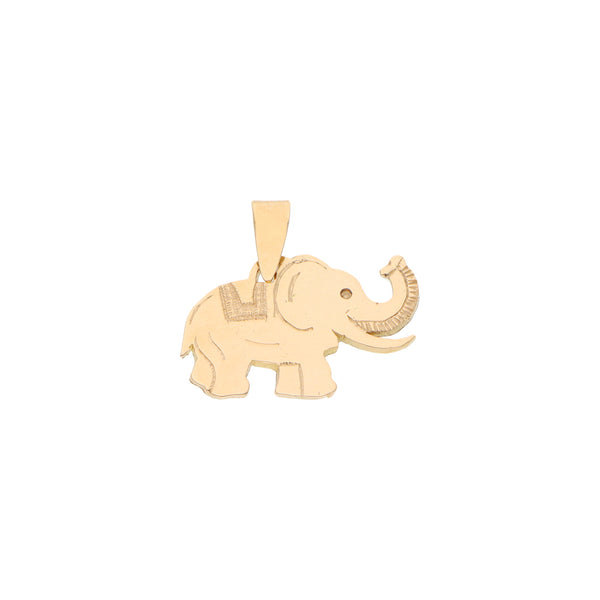 Dije diseño especial motivo elefante en oro amarillo 18 kilates.