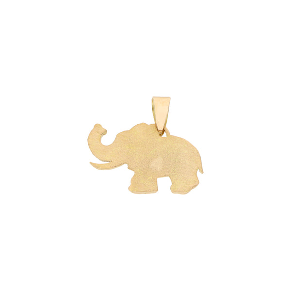 Dije diseño especial motivo elefante en oro amarillo 18 kilates.