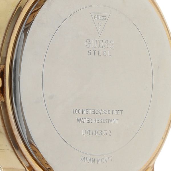 Reloj Guess para caballero en acero chapa.