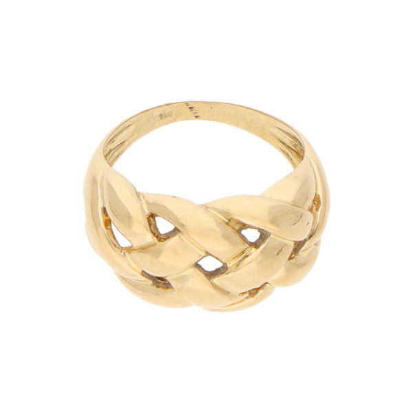 Anillo calado en oro amarillo 18 kilates.