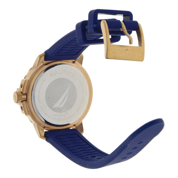 Reloj Nautica para caballero caja en acero chapa correa silicona.