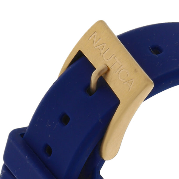 Reloj Nautica para caballero caja en acero chapa correa silicona.