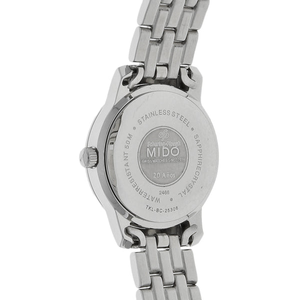 Reloj Mido para dama en acero inoxidable.