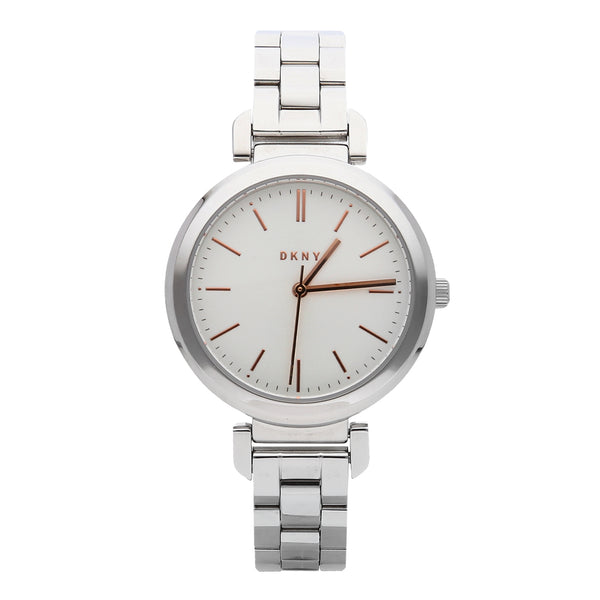 Reloj DKNY para dama en acero inoxidable.