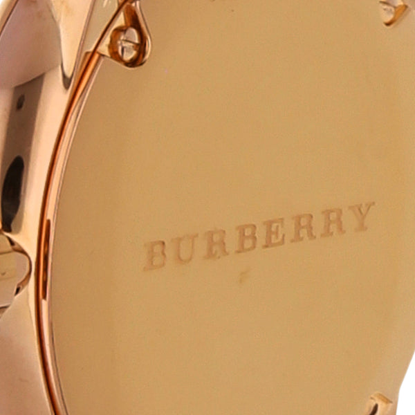 Reloj Burberry para caballero en acero vistas chapa correa piel.