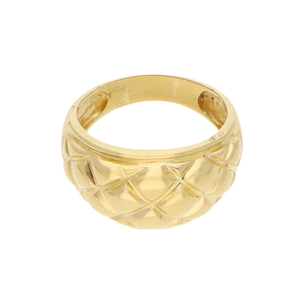 Anillo estilizado en oro amarillo 18 kilates.