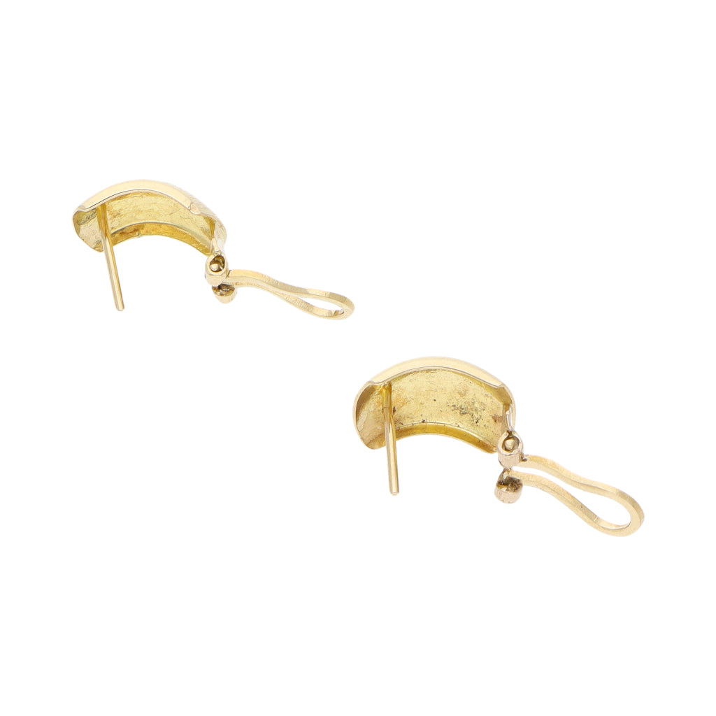 BA14-016 Aretes tipo topito en oro amarillo de 14 kilates con