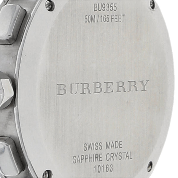 Reloj Burberry para caballero caja acero inoxidable correa piel.