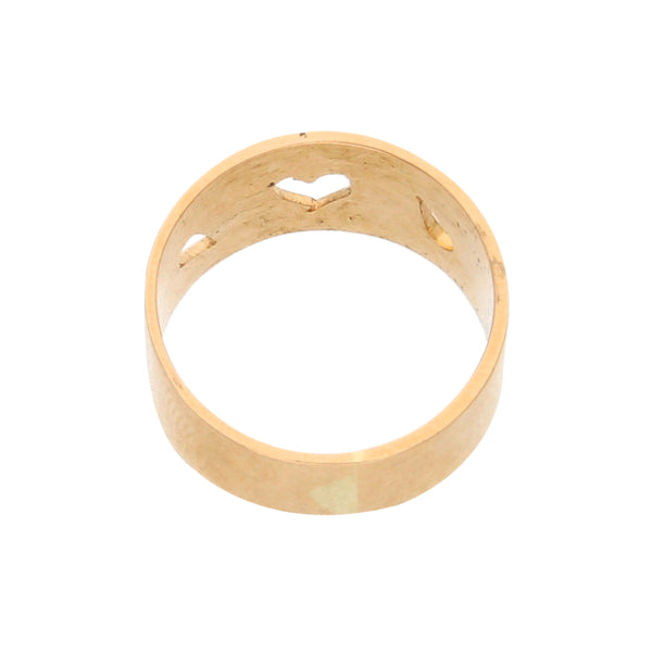 Anillo calado en oro amarillo 14 kilates.