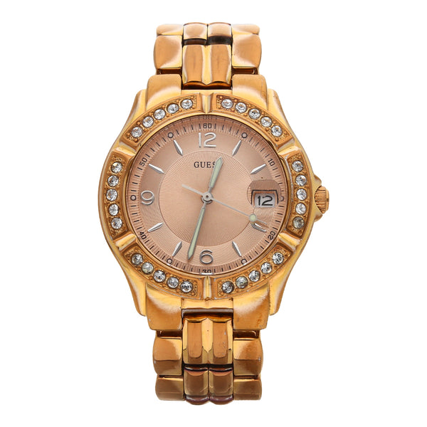 Reloj Guess para dama en acero chapa.