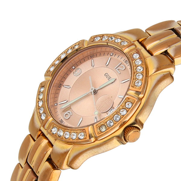 Reloj Guess para dama en acero chapa.