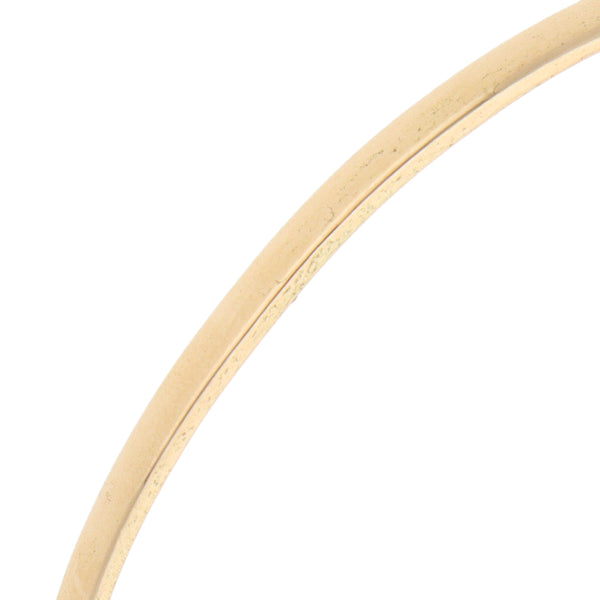 Pulsera de arillo ovalada lisa motivo serpiente en oro amarillo 14 kilates