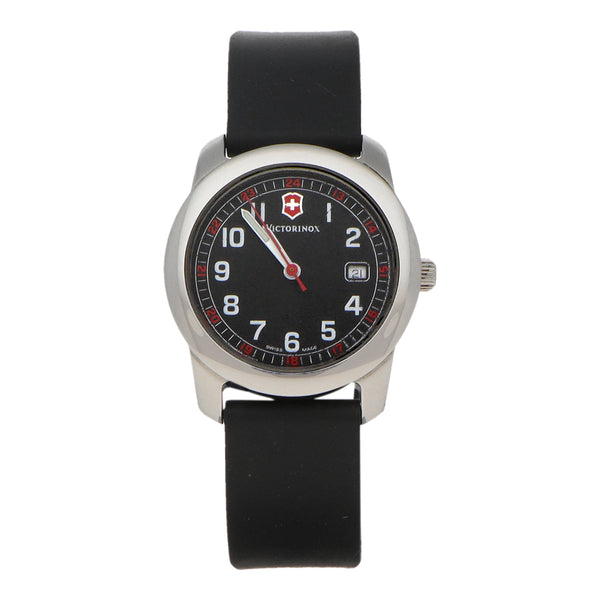 Reloj Victorinox para dama en acero inoxidable correa caucho.