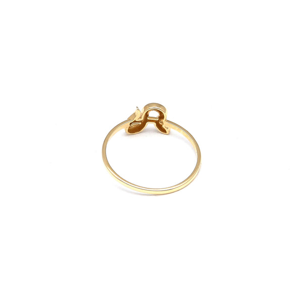 Anillo calado motivo serpiente en oro amarillo 14 kilates.