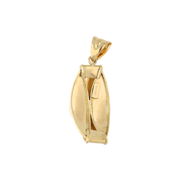 Dije diseño especial con perla en oro amarillo 14 kilates.