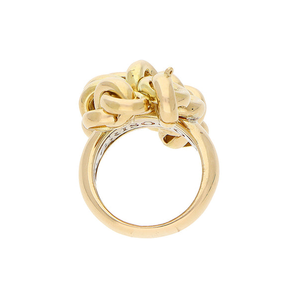 Anillo diseño especial firma Grisogono en oro amarillo 18 kilates.