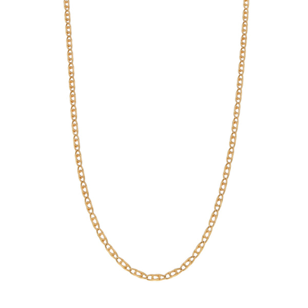 Collar eslabón nudo egipcio en oro amarillo 18 kilates.