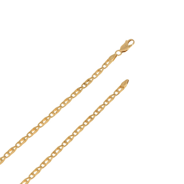 Collar eslabón nudo egipcio en oro amarillo 18 kilates.