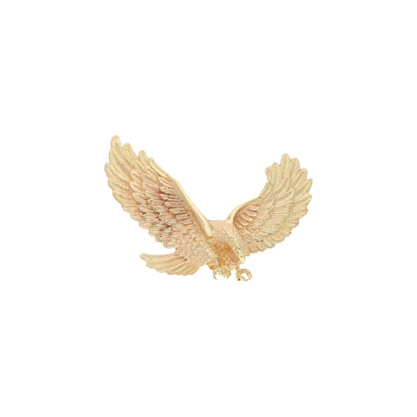 Dije diseño especial motivo águila en oro amarillo 14 kilates.