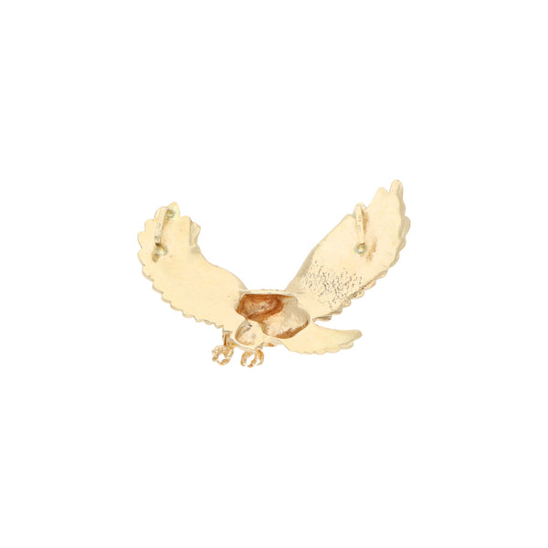 Dije diseño especial motivo águila en oro amarillo 14 kilates.