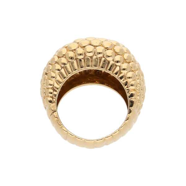 Anillo boleado en oro amarillo 14 kilates.