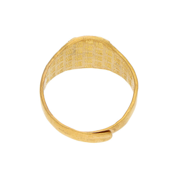 Anillo abierto en oro amarillo 24 kilates.