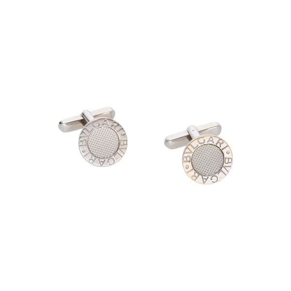 Mancuernillas diseño especial en oro blanco 18 kilates.