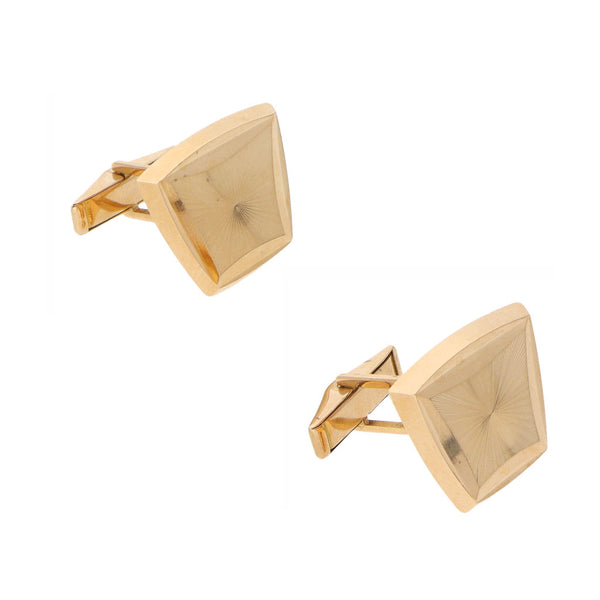 Mancuernillas laminadas en oro amarillo 18 kilates.