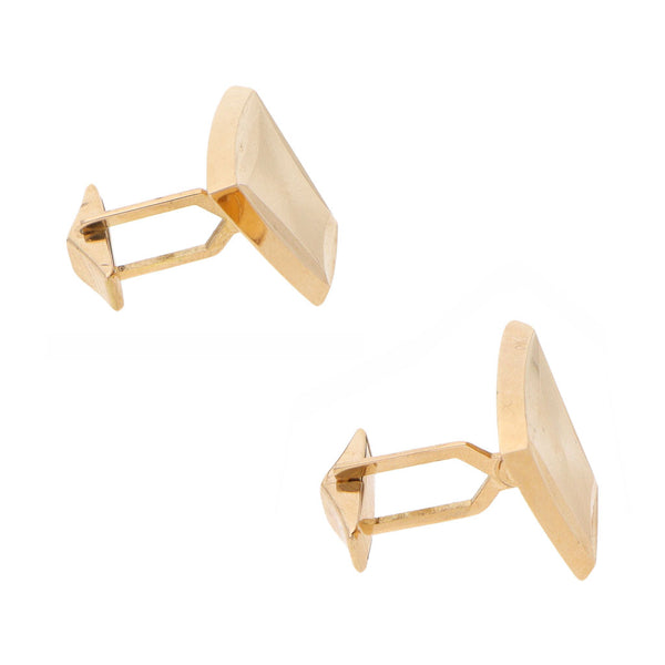 Mancuernillas laminadas en oro amarillo 18 kilates.