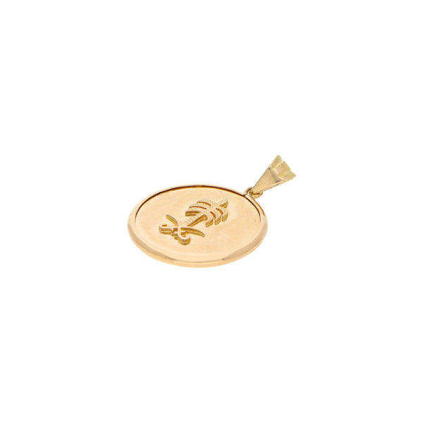 Dije diseño especial motivo palmera en oro amarillo 18 kilates.