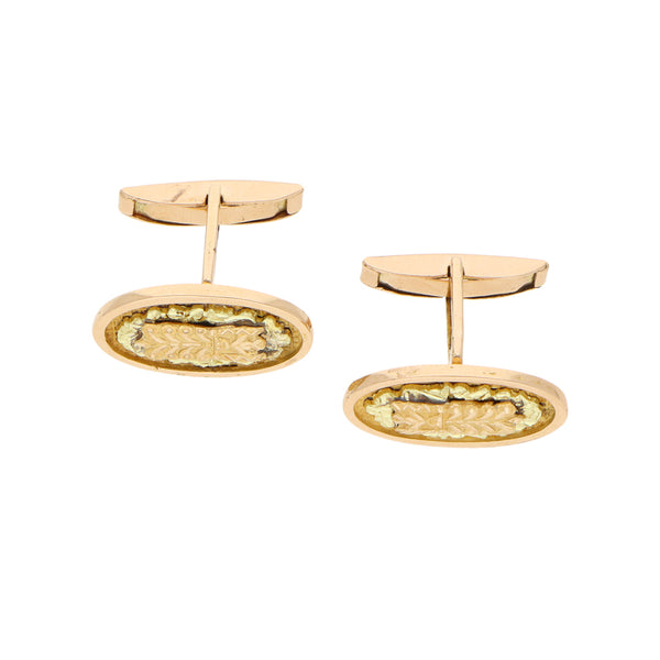 Mancuernillas diseño especial en oro amarillo 18 kilates.