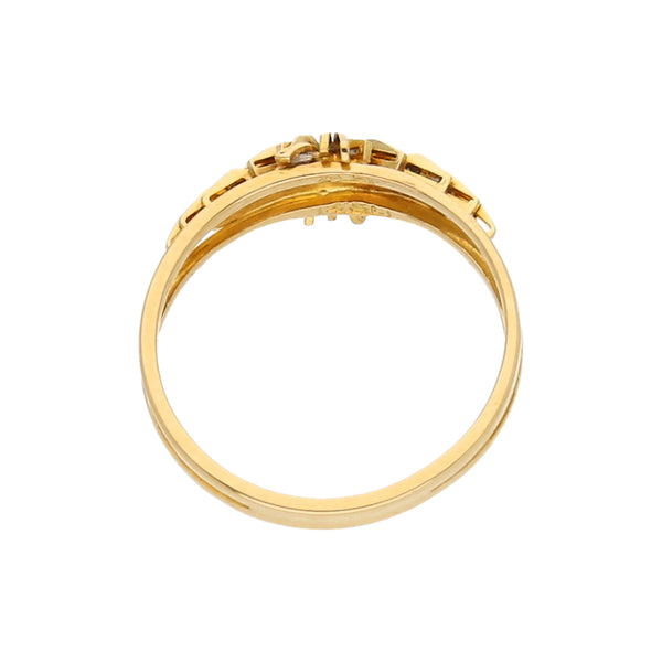 Anillo diseño especial en oro amarillo 18 kilates.
