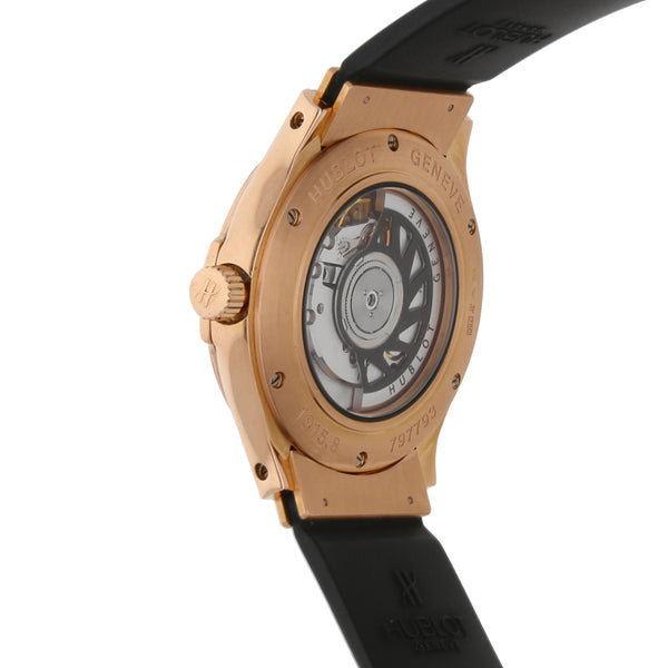 Reloj Hublot para caballero modelo Classic Fusion caja en oro rosa 18 kilates.