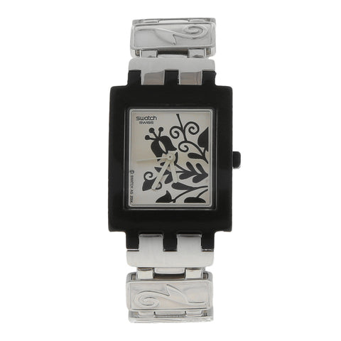 Reloj Swatch para dama en caja pl stico pulso acero inoxidable