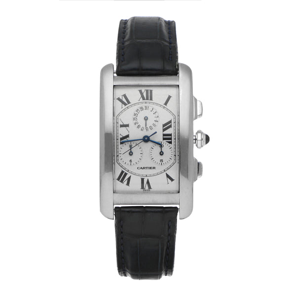 Reloj Cartier para caballero/unisex modelo Tank caja en oro blanco.