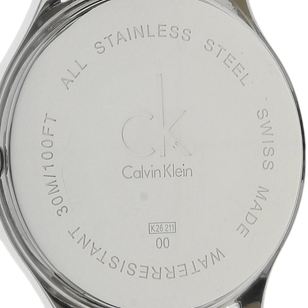 Reloj Calvin Klein para caballero caja en acero correa piel.